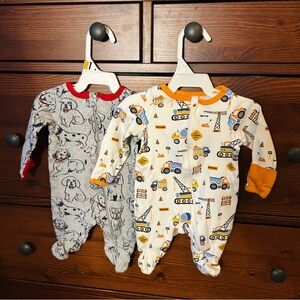 Pair of Baby Boy Footie Pajamas